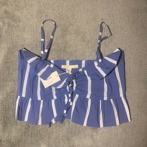 Striped Maje Crop Tank Top